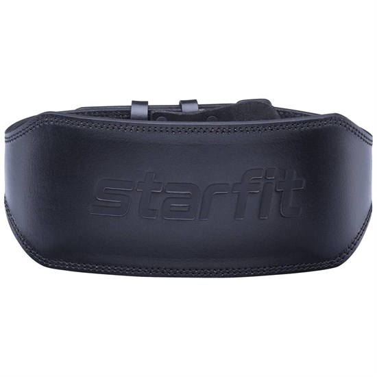 Пояс атлетический STARFIT SU-321 6 дюймов, натуральная кожа, черный (XL)