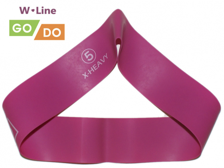 Эспандер-петля GO DO W-Line (5). Цвет: фуксия. Длина в сложенном виде 30,5 см. Ширина 5 см.