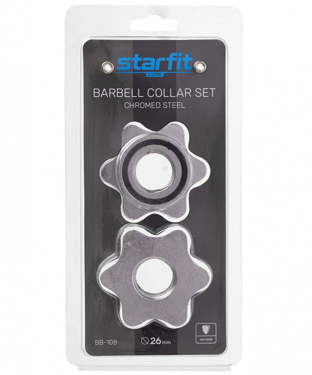 Комплект замков для грифа STARFIT BB-108, d=26 мм, металлические
