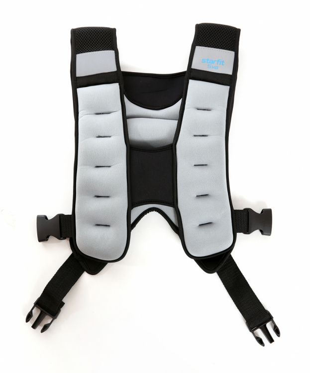 Жилет-утяжелитель STARFIT WT-301, 10 кг, серый