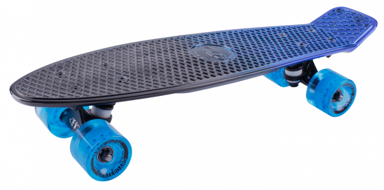 Скейтборд пластиковый Metallic (22 blue)