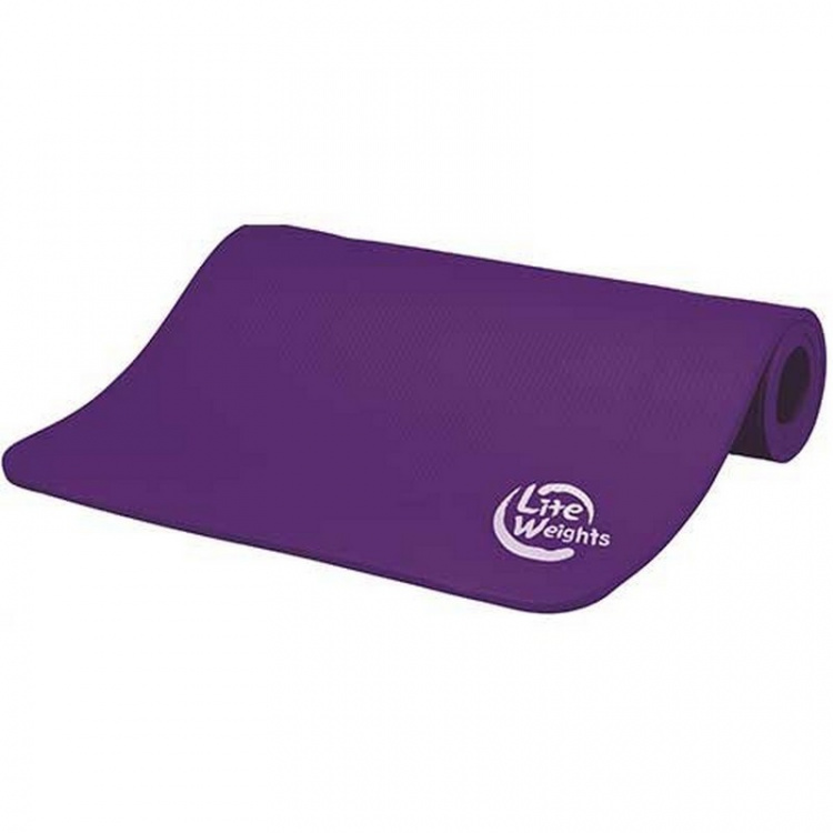 Коврик для йоги и фитнеса LiteWeights 180*61*1см 5420LW, фиолетовый,