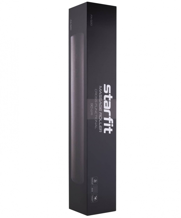 Ролик массажный STARFIT FA-520 EVA, средняя жесткость, 90х15 cм, черный