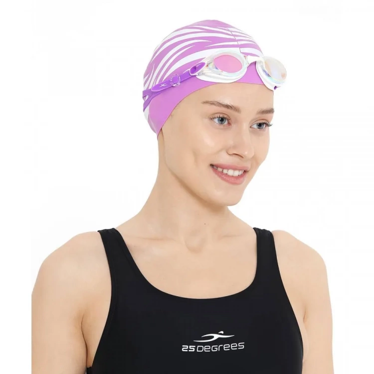 Шапочка для плавания 25DEGREES Fame Lilac 25D21006J, силикон, подростковый