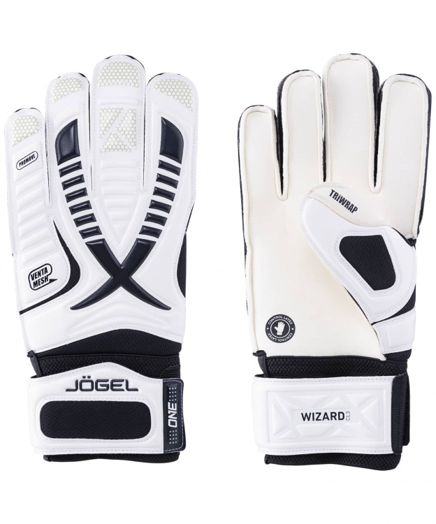 Перчатки вратарские Jogel ONE Wizard CL3 Flat, белый