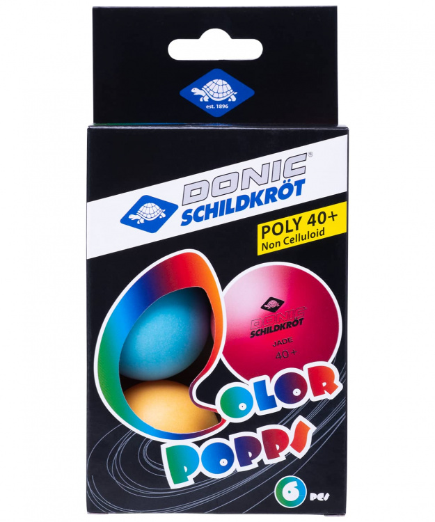 Мяч н/т Donic-Schildkröt Colour Popps Poly (6 шт.)