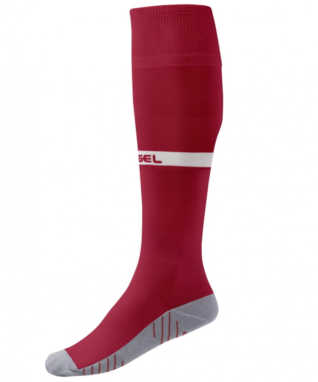 Гетры футбольные Jögel CAMP ADVANCED SOCKS JC1GA0328.83, гранатовый/белый