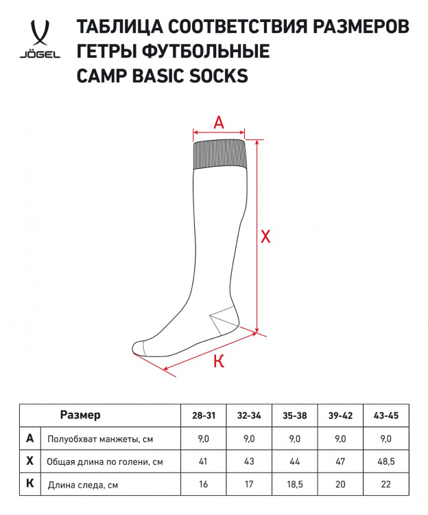 Гетры футбольные Jögel CAMP BASIC SOCKS, темно-синий/серый/белый