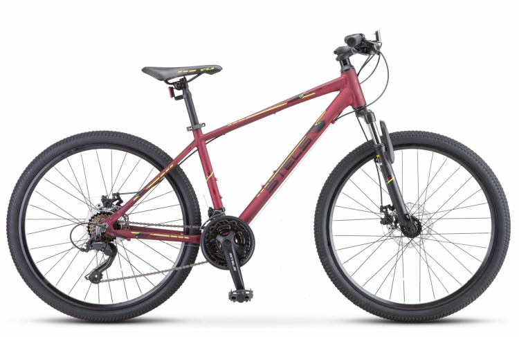 Велосипед Stels Navigator 590 MD K010 (бордовый/салатовый, 18")