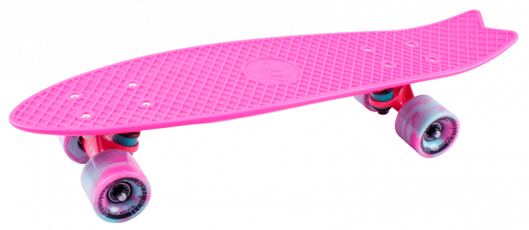 Скейтборд пластиковый Fishboard (23 pink)