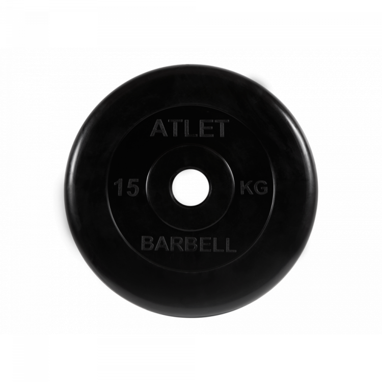 Диск обрезиненный черный MB ATLET d-51 15кг