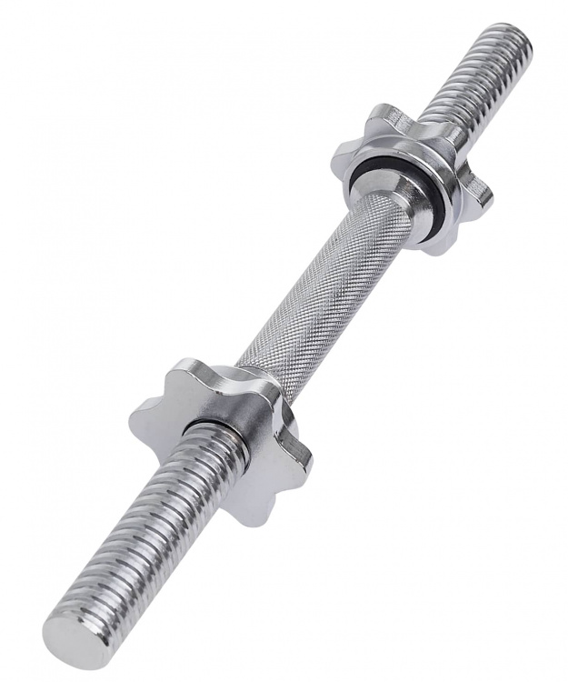 Гриф гантельный STARFIT BB-107 35 см, d=25 мм, металлический, хромированный