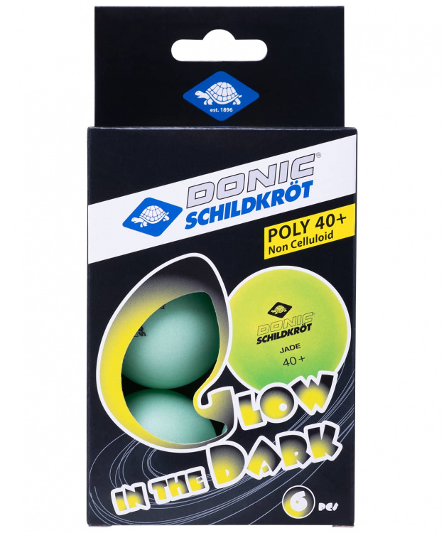 Мяч н/т Donic-Schildkröt Glow in the dark (6 шт.)